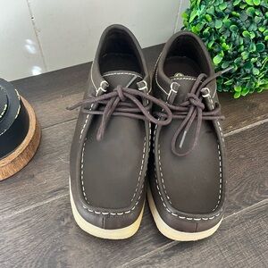 Drexlite Dark Brown Leather Shoes Size 6